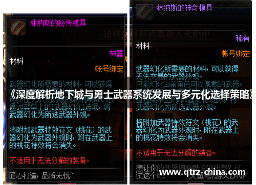 《深度解析地下城与勇士武器系统发展与多元化选择策略》