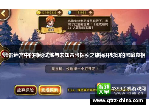 暗影迷宫中的神秘试炼与未知冒险探索之旅揭开封印的黑暗真相